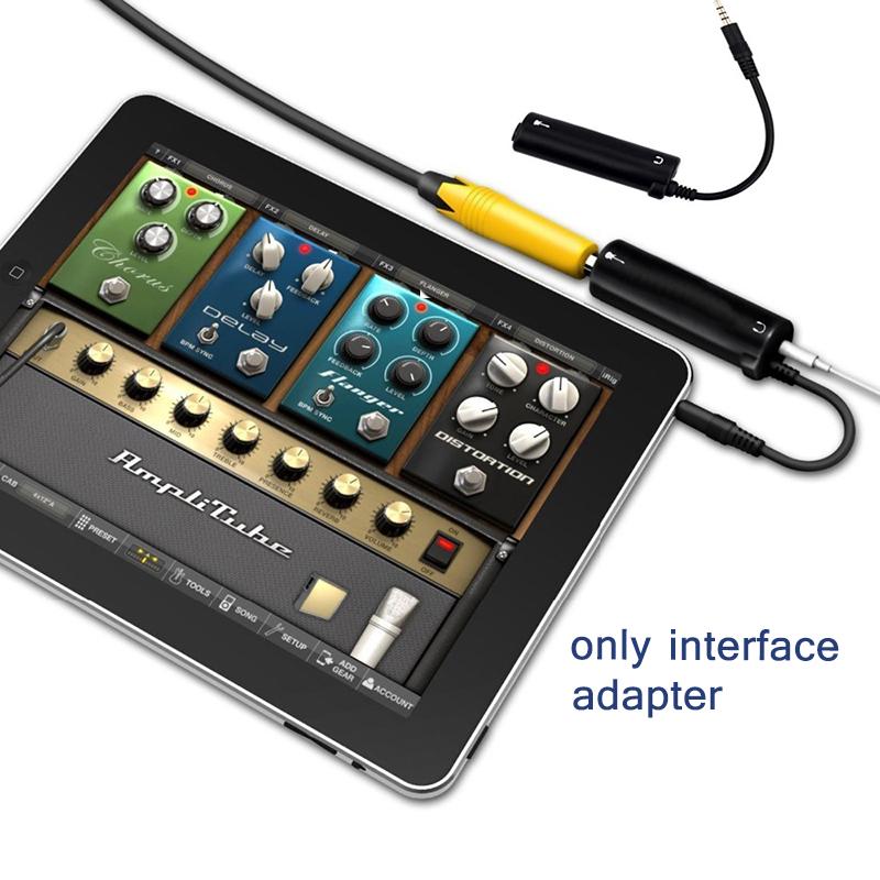 LANLE Guitar Audio Interface Converter Cable Adapter Audio Interface Converter Pedal Effects Tuner Link