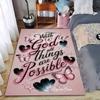 With God All Things Are Possible Non-slip Rug Suitable for Living Room and Bedroom Sofas