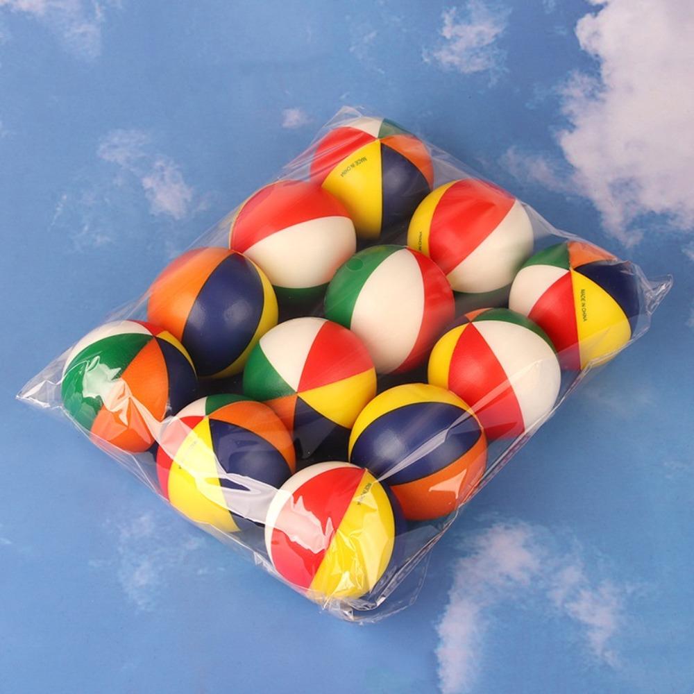 PU Foam PU Sponge Ball Compression Squishy Beach Ball Durable Soft Balls Toy  Kids Adult 12pcs