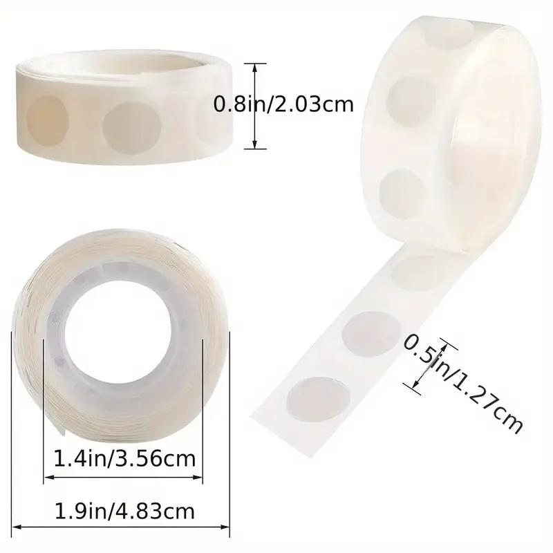 100pcs/Roll Transparent Dots Glue Removable Double Sided Tape Adhesive for Paste Scrapbook Journal Photo Memo Pad Household
