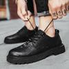 Fashion High Quality Brand Men's Genuine Leather Shoes Thick Soled Men's Casual Shoes British Style Men's Business Shoes Breathable