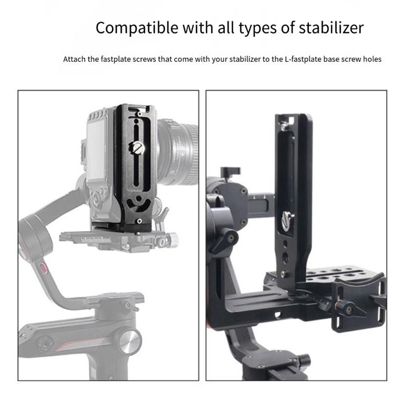 Universal L Shape Bracket Vertical QR Plate For RSC2 DSLR Cameras and Stabilizers for Professional Photography