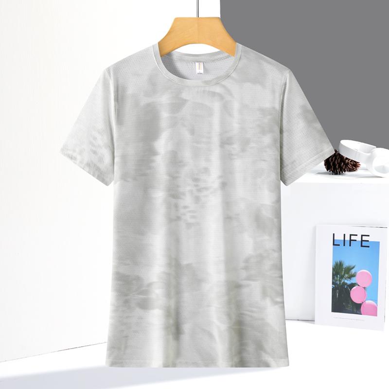 

Ice Silk Short Sleeved T-shirt for Women In Summer, Thin, Loose, Elastic, Half Sleeved, Women s Breathable Camouflage Round Neck, Half Sleeved T-shirt M