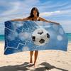 1pc Football Goal Beach Towel, Sand Resistant Quick Dry Towel, Soft Absorbent, Multipurpose for Sports, Swimming Pool, Beach