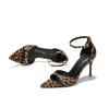 Leopard Print Women's Sandals Simple Versatile High Heels Fashion Summer Women's Shoes