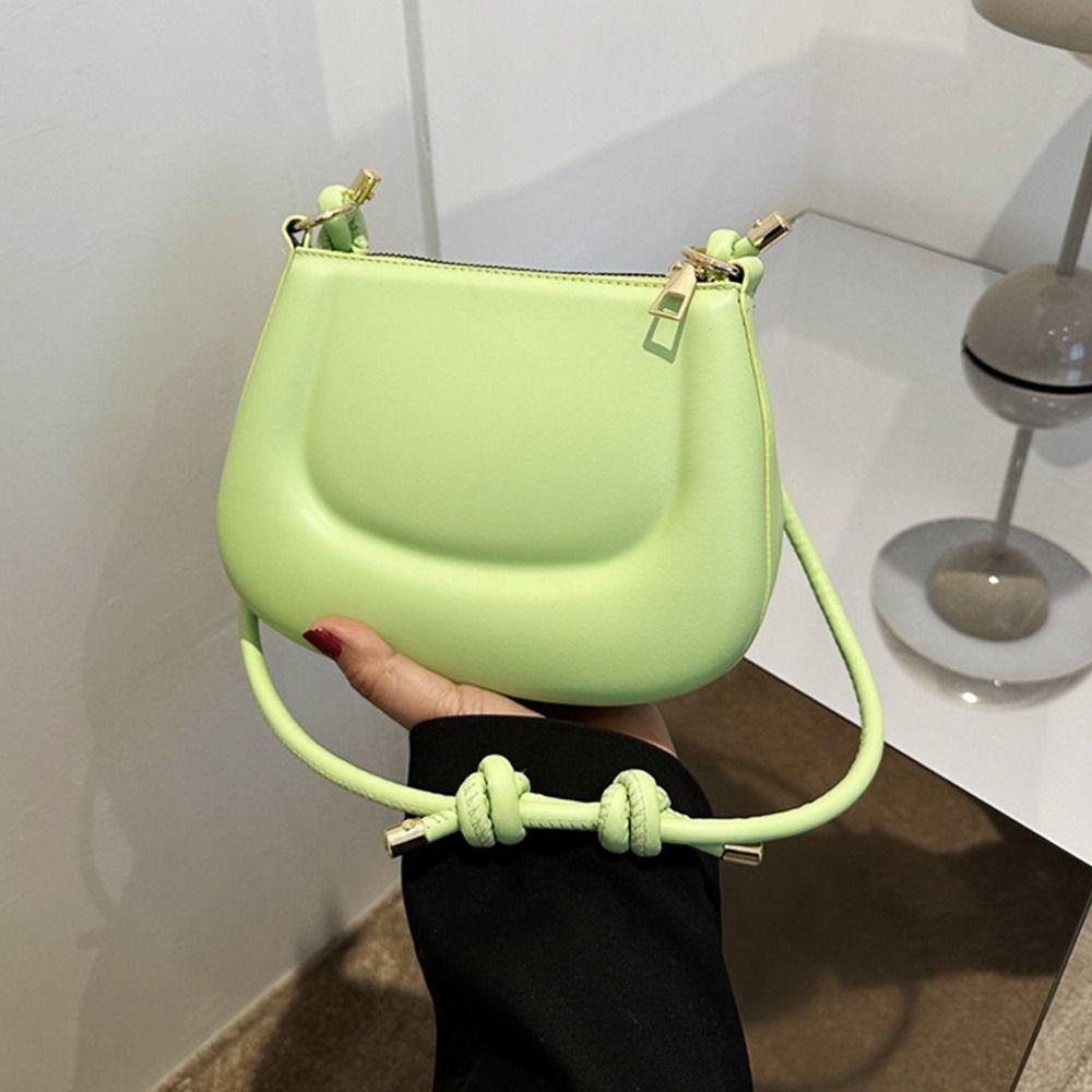 Women Simple Solid Color Crossbody Bags Underarm Bag Shoulder Bag Messenger Bag