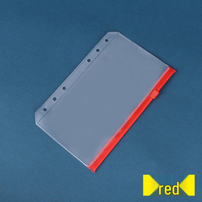 A5/A6 Multi-spec Transparent 6-Hole Zipper Loose-Leaf Notebook & Ticket Planner PVC Storage Bag