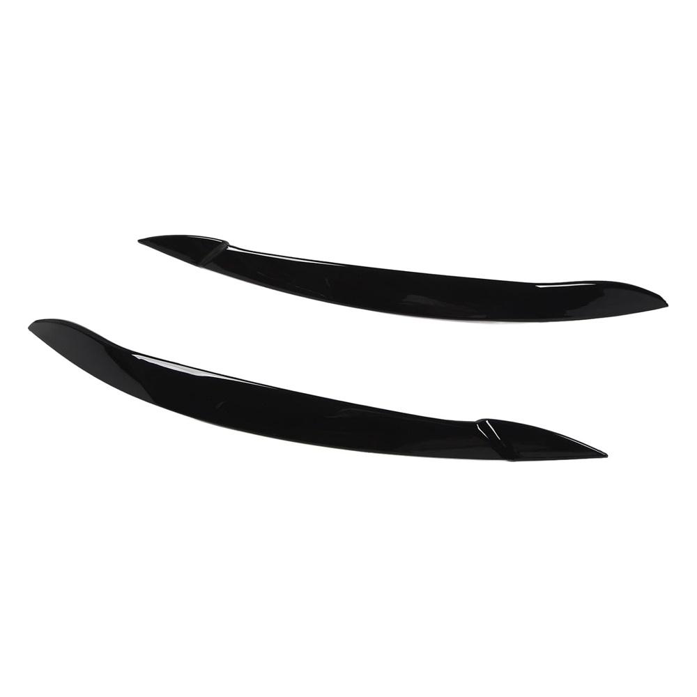 2x Headlight Eyelid Eyebrows Eye Lid Cover Gloss Black For BMW X5 E70 2008-2013
