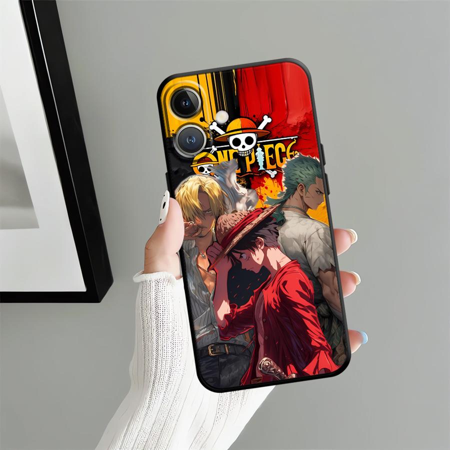 Case for iPhone 15 Plus X XS XR 13 Mini 12 SE 17Air 17 16 Pro Max 11 14 7 8 Funda Phone Cover Anime Luffy Zoro