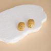 European Retro Geometric Leaf & Heart Stainless Steel Stud Earrings