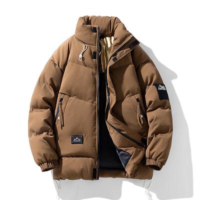 New Winter Style Men's Thickened Loose Stand Collar Cotton Jacket Warm and Fashionable Casual and Simple Style
