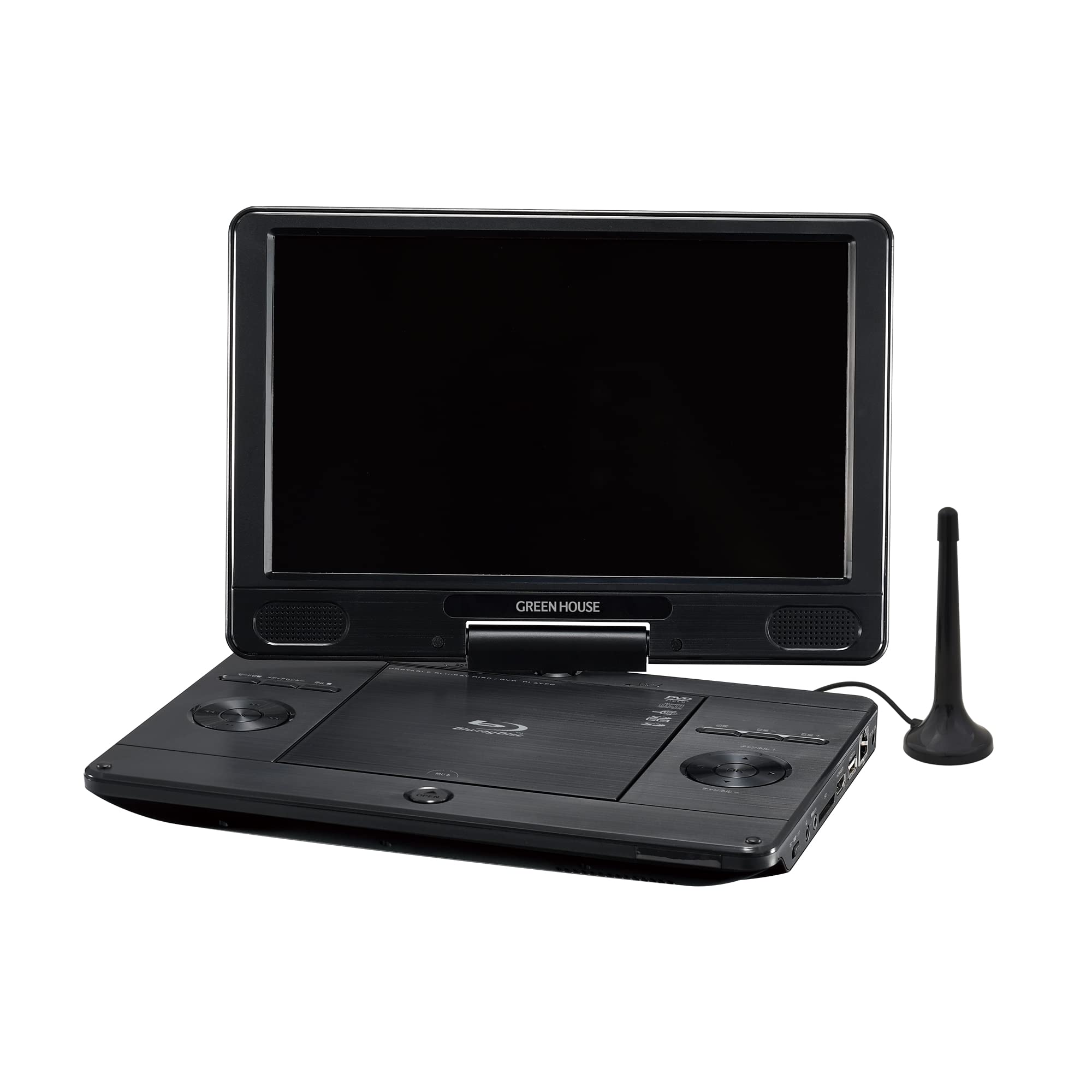 

Green House Portable Disc Player Black inch TV Tuner Black Blu-ray 11.6 GH-PBD11BT-BK