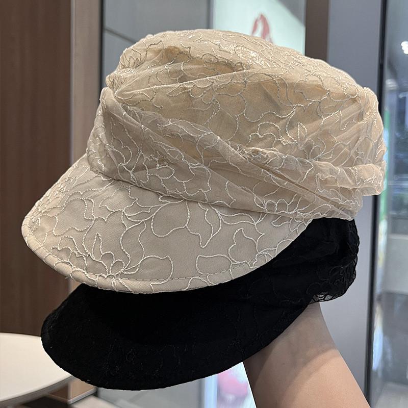 Summer Lace Breathable Baseball Cap With Wrinkled Design For Sun Protection And Fashion Casual Wear