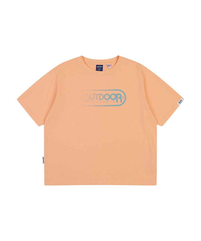 OUTDOOR PRODUCTS W Oversized Crop T-Shirts (Peach)