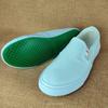 Non-Slip Blue Canvas Shoes for Clean Rooms - Large Size, Elastic Band for Men and Women