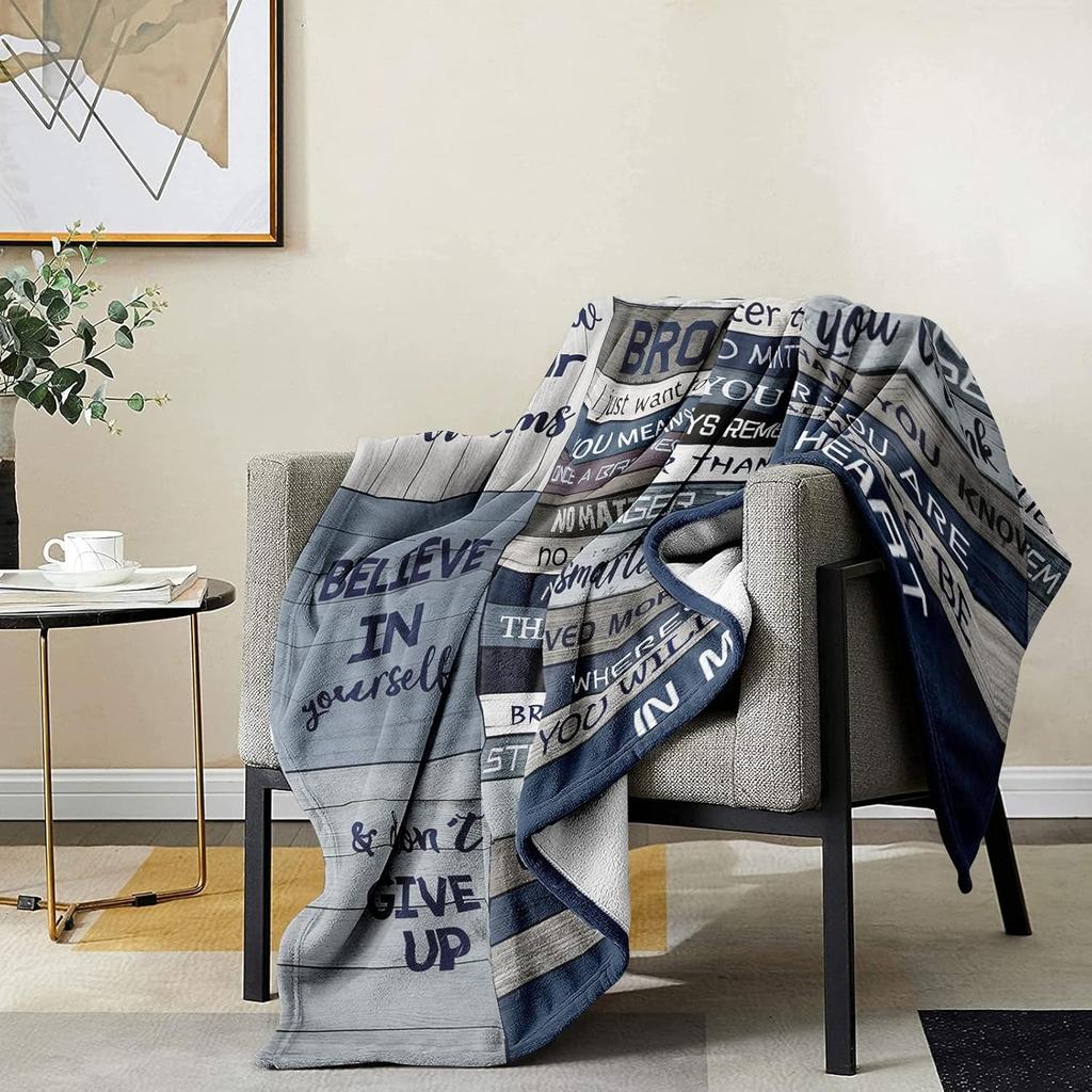 Idea Gifts For Brother Blankets for Father's Day Mother's Day Anniversary Birthday Thanksgiving for Dad Mom Uncle Aunt Grandpa
