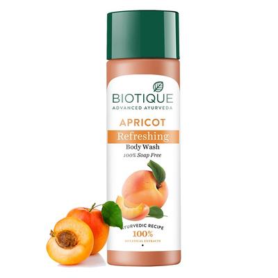 Biotique Bio Aprikose Erfrischendes Körperwaschmittel | Hält die Haut frisch und sauber | Hellt die Haut auf und reduziert dunkle Flecken | 100% Botanische Extrakte | Geeignet