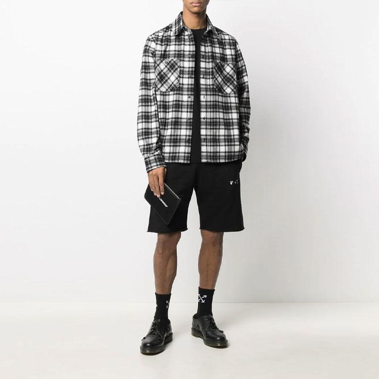 OFF WHITE Allover Check Flannel Arrow Shirt OMGA133R21FAB0021000