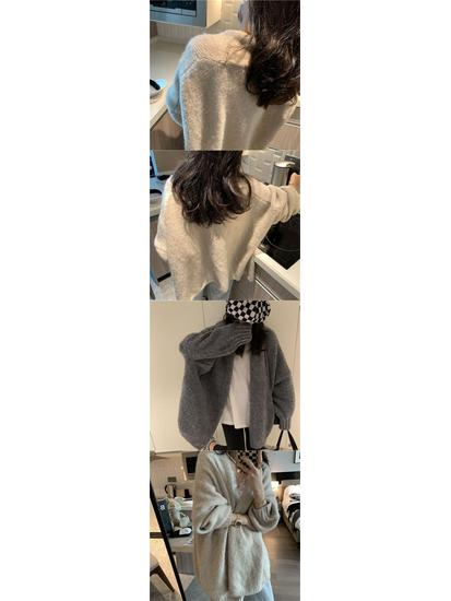 Lazy Style Gentle Cardigan: Loose, Thickened Knit Sweater for Autumn and Winter