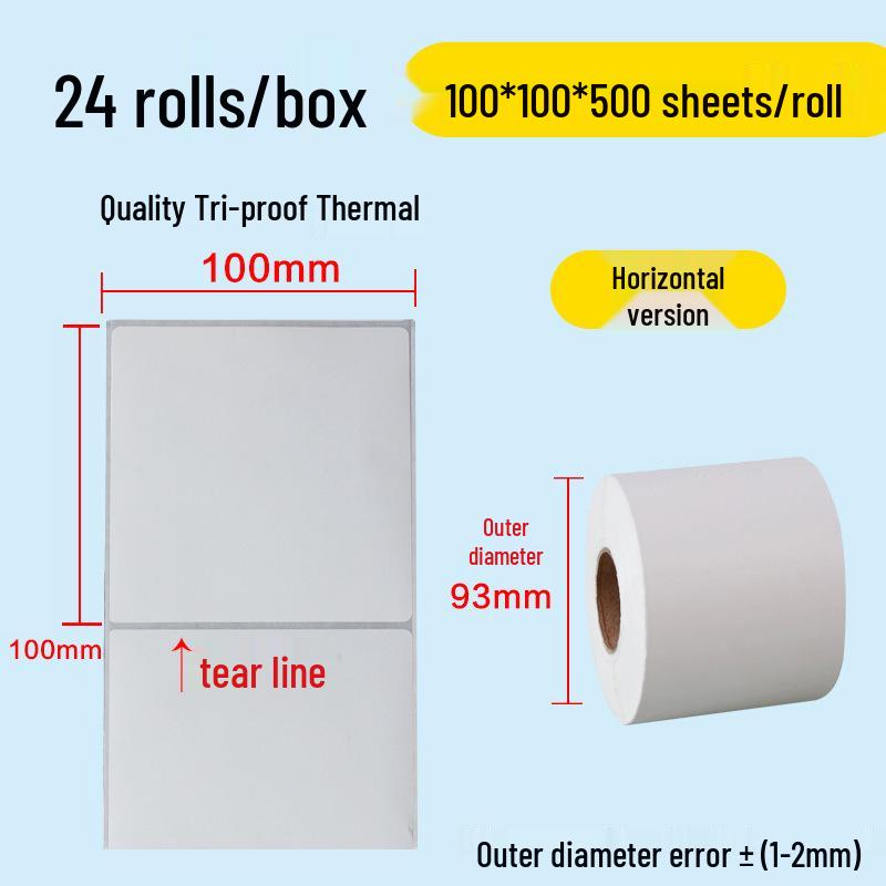 Durable Self-Adhesive Thermal Paper Barcode Labels for Printing 
