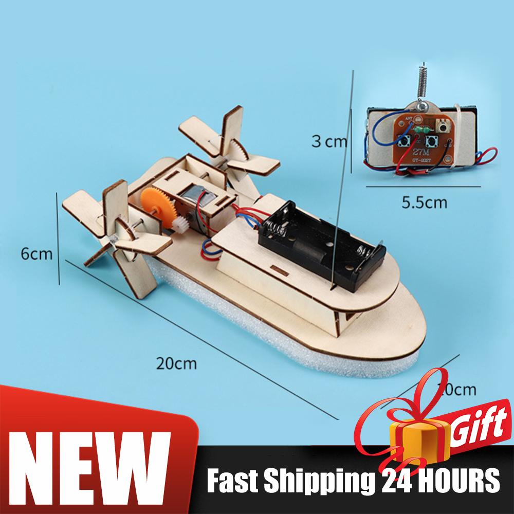 1Set DIY Science Toy Kids DIY Paddle Wheel Ship Assembling Model Educational Teaching Kit Experiment DIY Paddle Wheel Ship Model