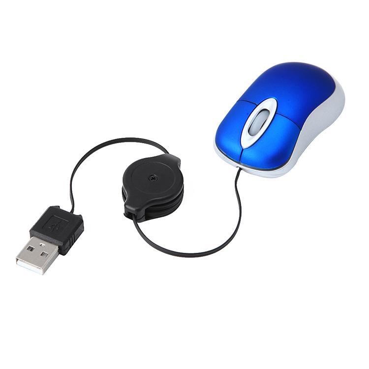 Children's Wired Mini Mouse with USB Retractable Cable – Creative Computer Peripheral for Laptops