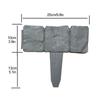 10 Stück Gartenzaun Imitationsstein Pflanzenstützpfahl Outdoor Einfassung Dekorative Bordüre DIY Rasen Hof Landschaft Pflanzenzaun