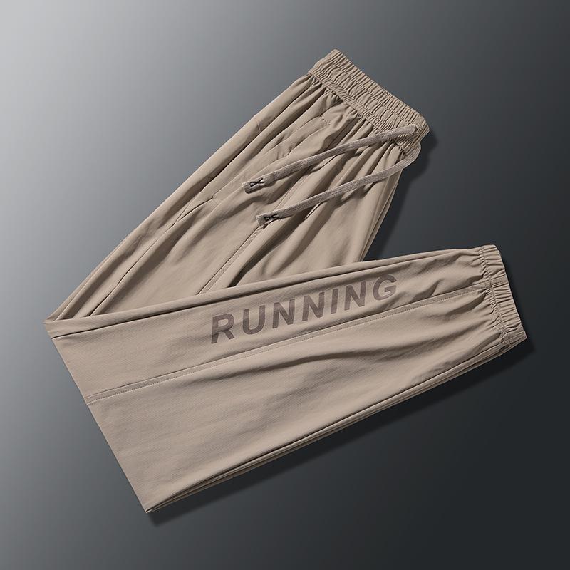 

Men s summer new ice silk couple casual sweatpants quick-drying versatile trousers leggings fashionable multi-color optional 5XL