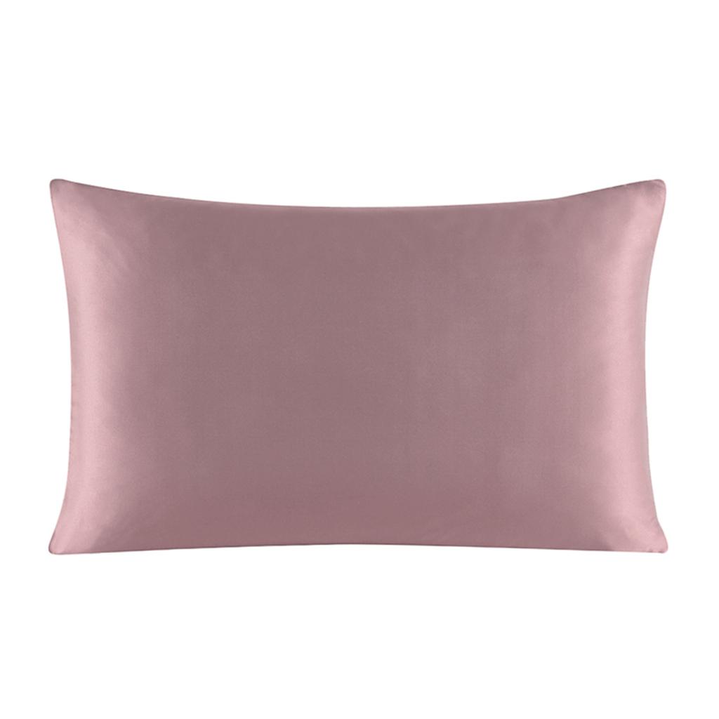 One Side 100% Mulberry Silk Pillowcase with Hidden Zipper Solid Color Pillow Case for Sleep and Skin Care