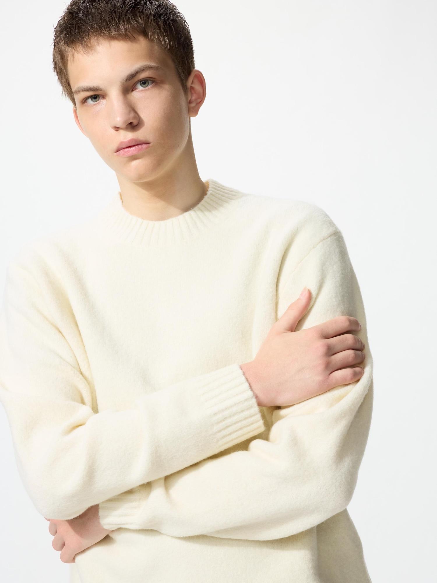 

Свитер Uniqlo Japan с круглым вырезом из пряжи Souffle 01 OFF WHITE/3XL