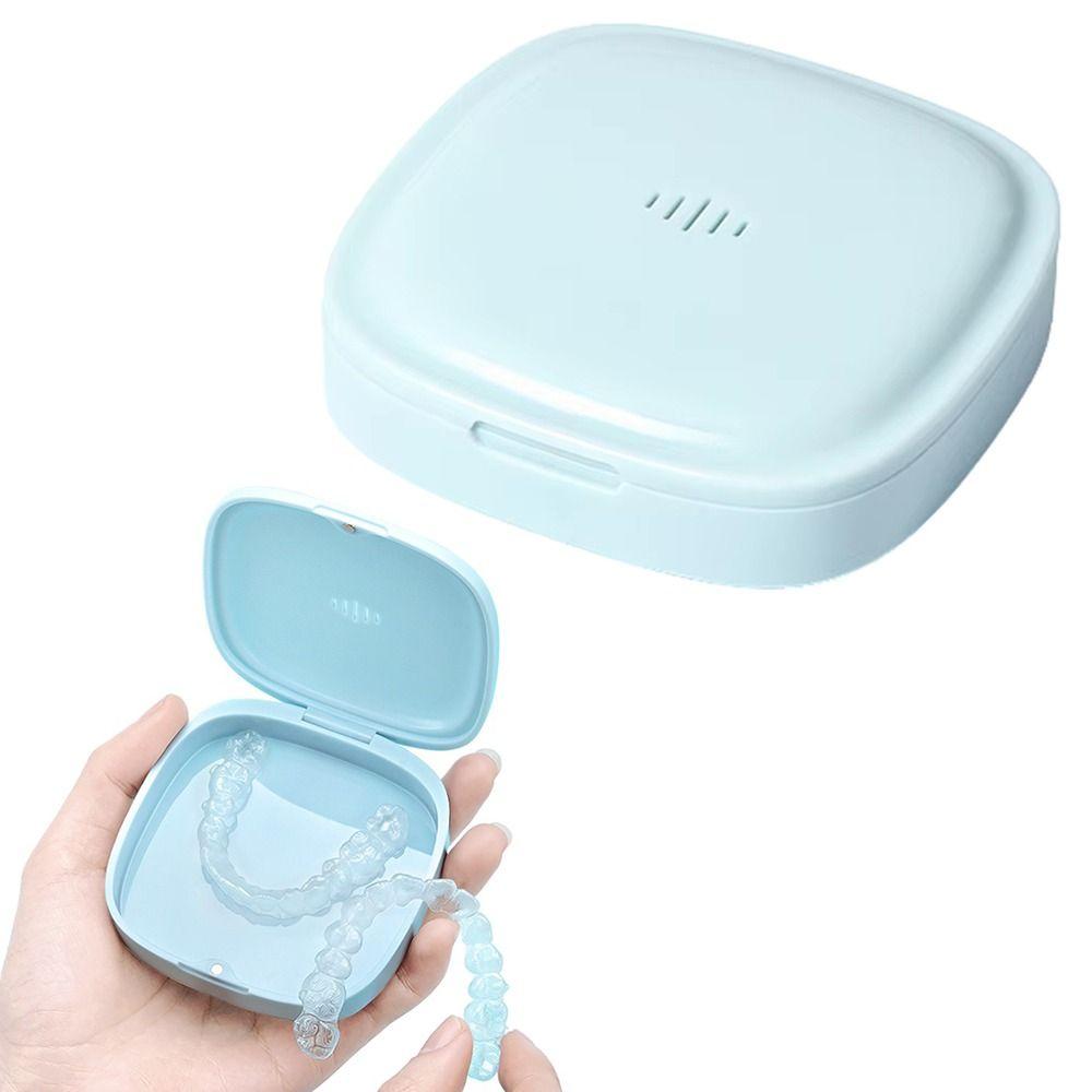 Portable Orthodontic Retainer Case Vent Holes Teeth Aligner Container Braces Storage Box  Night