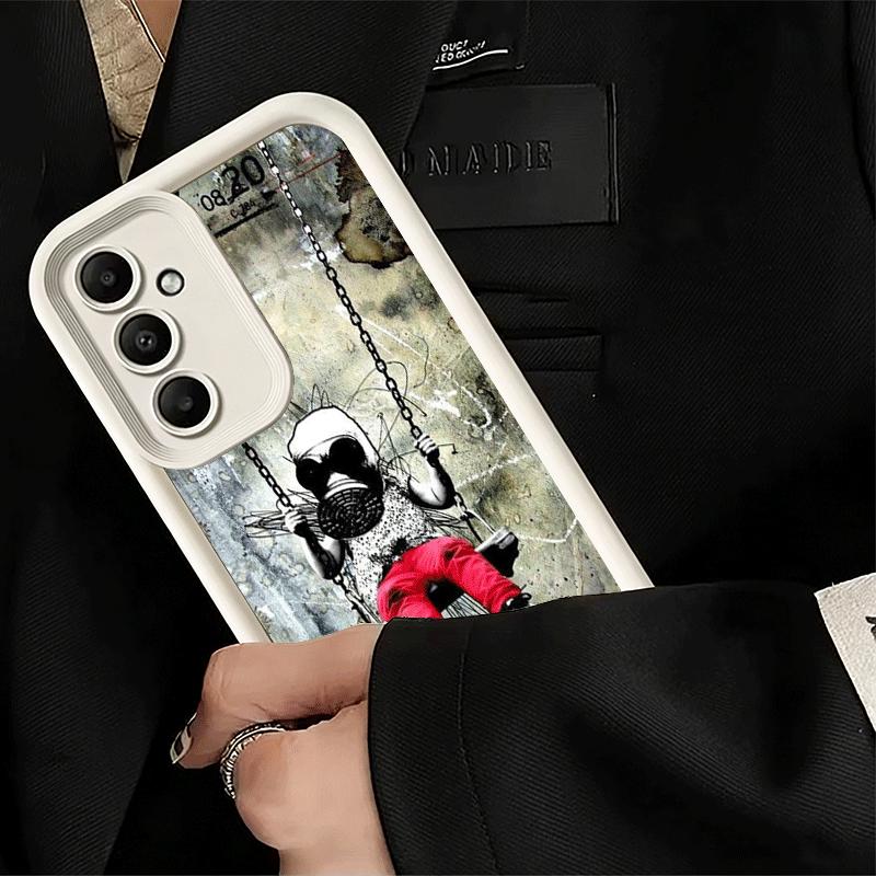 Handyhülle für Samsung Galaxy A17 A16 A15 A14 A13 B-Banksy Kunst Graffiti Künstler A56 A36 A26 A55 A35 A25 A54 A34 A24 A53 A33 A23 A