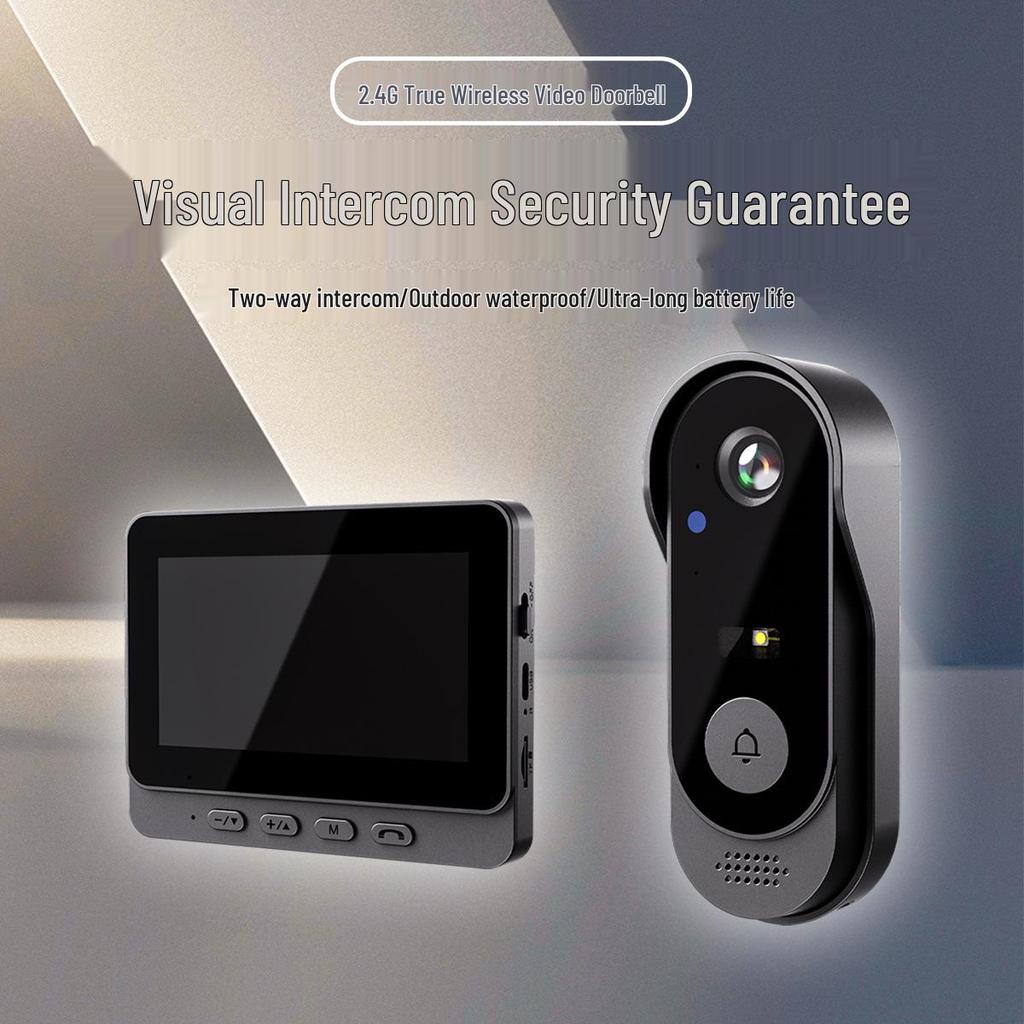 X8 Waterproof HD Night Vision Doorbell with Indoor Screen & Easy Setup Video Intercom