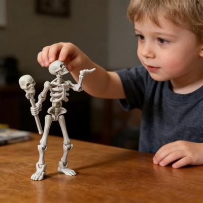 Skeleton Action Human Weapons Funny Posable Skeleton with Figure Movable Articulated Magnetic Skeleton Figurine for Collectors