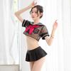 School Girl Uniform  Cosplay Sexy Clothes Student Uniform Sailor Suit Transparent Suit Seductive Female Cute Campus Style Dress
