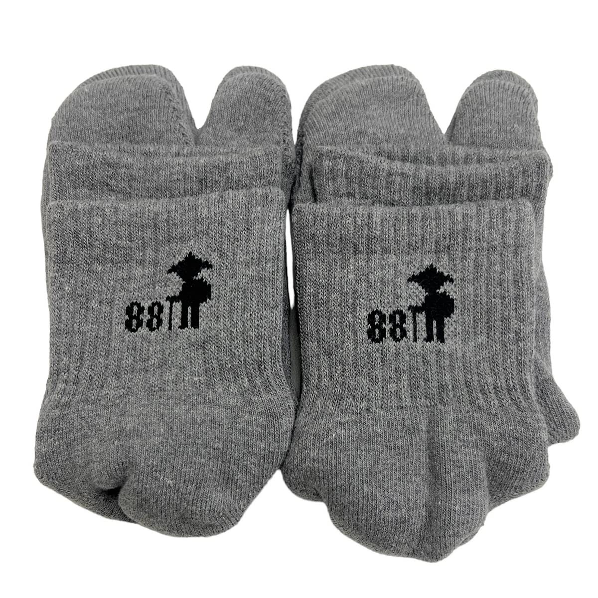 

5Sense Walking Tabi Толстые таби Сделано в носках для косточек Носки, набор из 2 пар, женские носки, Япония, (Серый и серый)