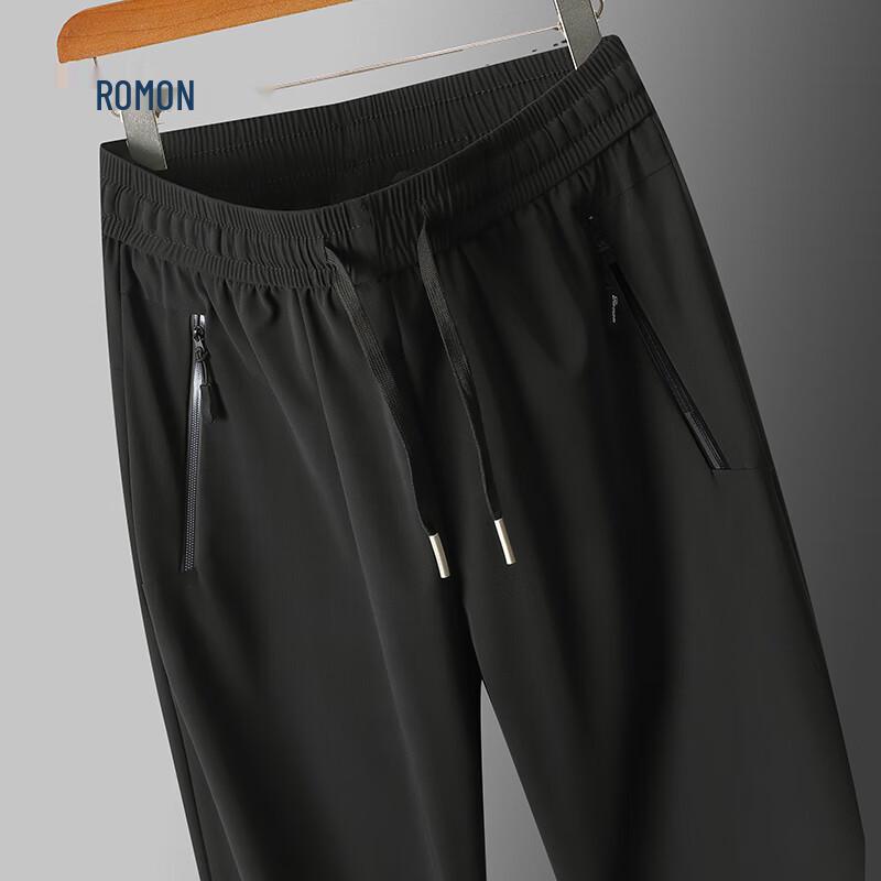 ROMON Men's Ice Silk Straight Casual Sport Pants