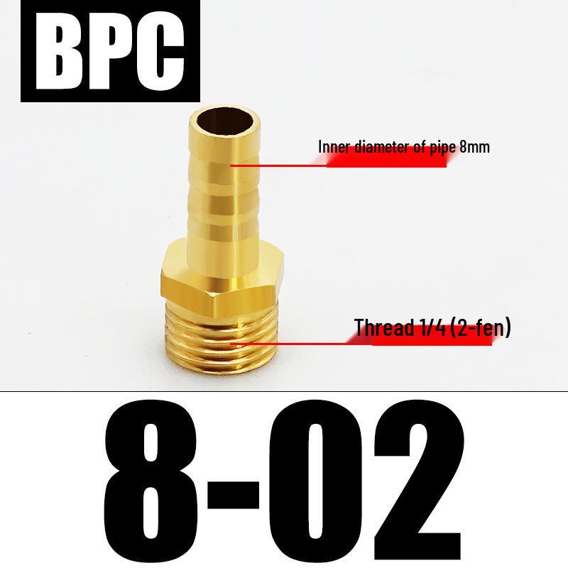All-Copper Male Thread Fittings: Pagoda Head, PC6/8/10, 4-Point & 6-Point for Water/Gas Hoses