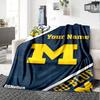 Name Custom Michigan Print Flannel Blanket High Quality Warm Comfortable Cover for All Seasons Perfect for Gifts Home Decor