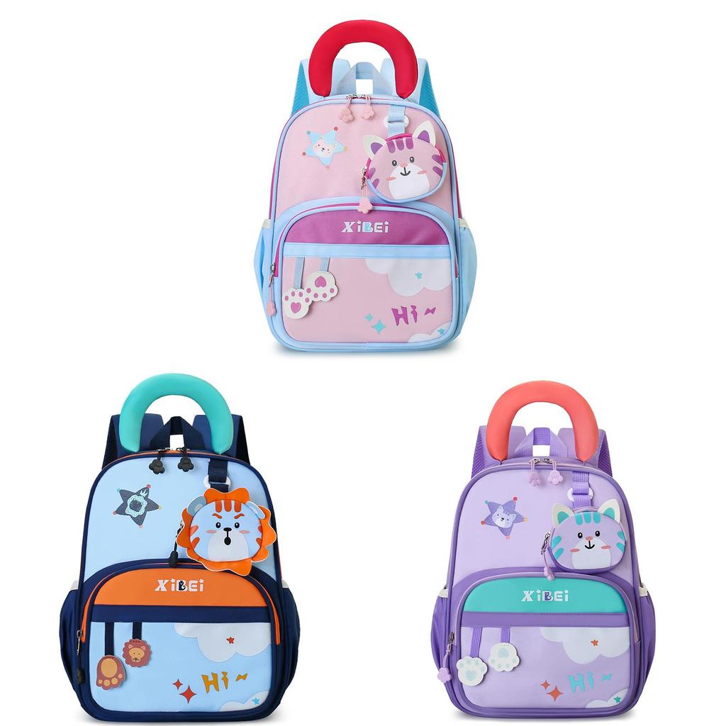 Cartoon-Kinderrucksack für Vorschulkinder aus atmungsaktivem Nylon mit gepolsterten Trägern für den Schulgebrauch