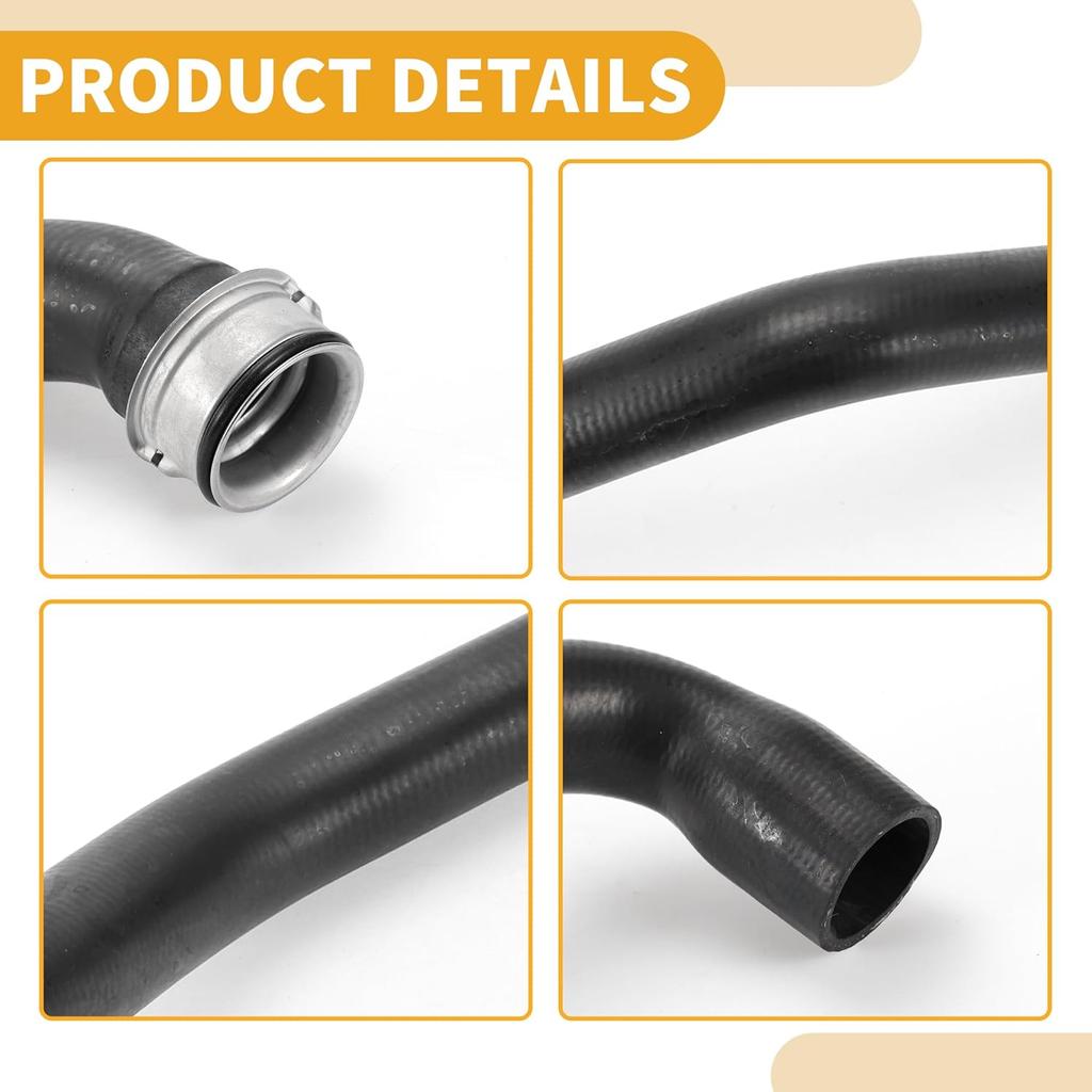 Radiator Hose No.A1645010482 Upper Coolant Water Hose Pipe for Mercedes-Benz ML350 3.5L 2006-2011 Rubber Black Good Sealing
