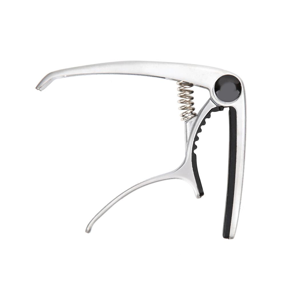 Guitar Capo Clamp Key Tuner Zinc Alloy for Folk Guitar Musical Instrument AccessoriesSilver