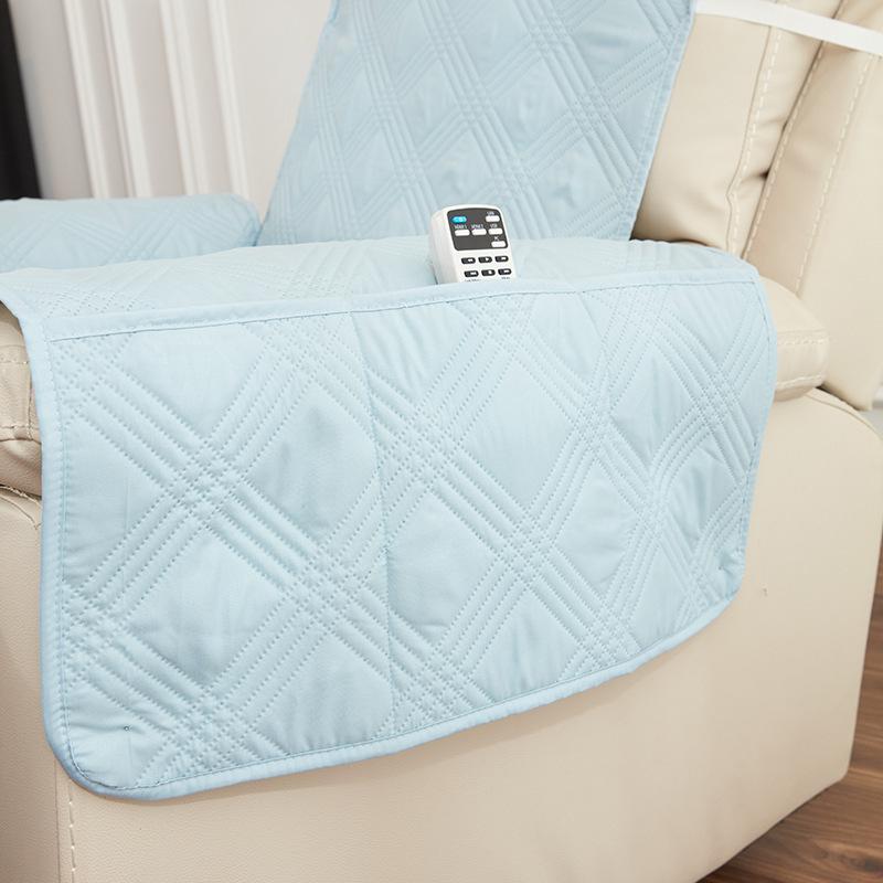 Anti-slip Four Seasons Sofa Cushion Three-line Diamond Sofa Recliner Cushion Living Room Single Seat Sofa Cover with Leg Rest