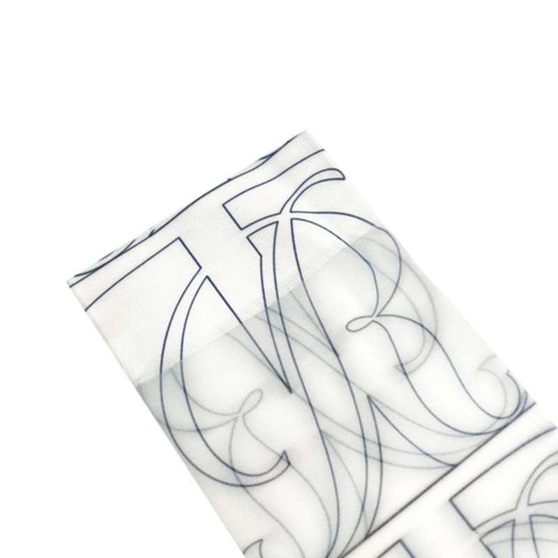 Romantic tiger monogram B&W knee stockings (macro)