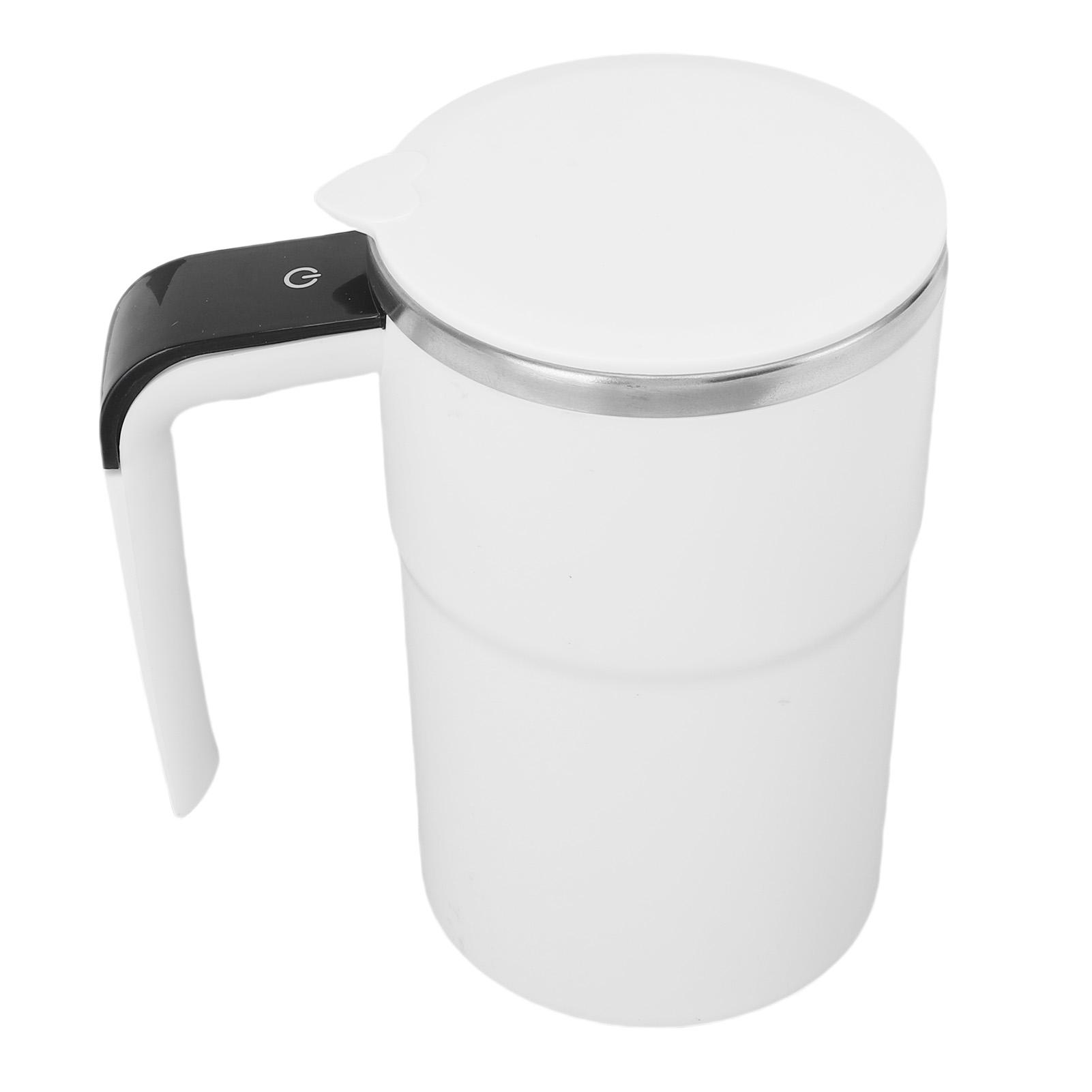 

Автоматическая кружка для перемешивания 13 унций, перезаряжаемая, интеллектуальное измерение температуры, магнитная самоперемешивающаяся кружка для кофе, белая L