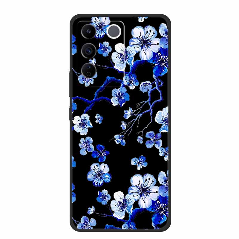 For Vivo V27e Case Cute Cartoon Cat Black Silicone Soft Phone Case For Vivo V27 Pro V27e Back Cover Cases V 27 E Pro Funda Coque