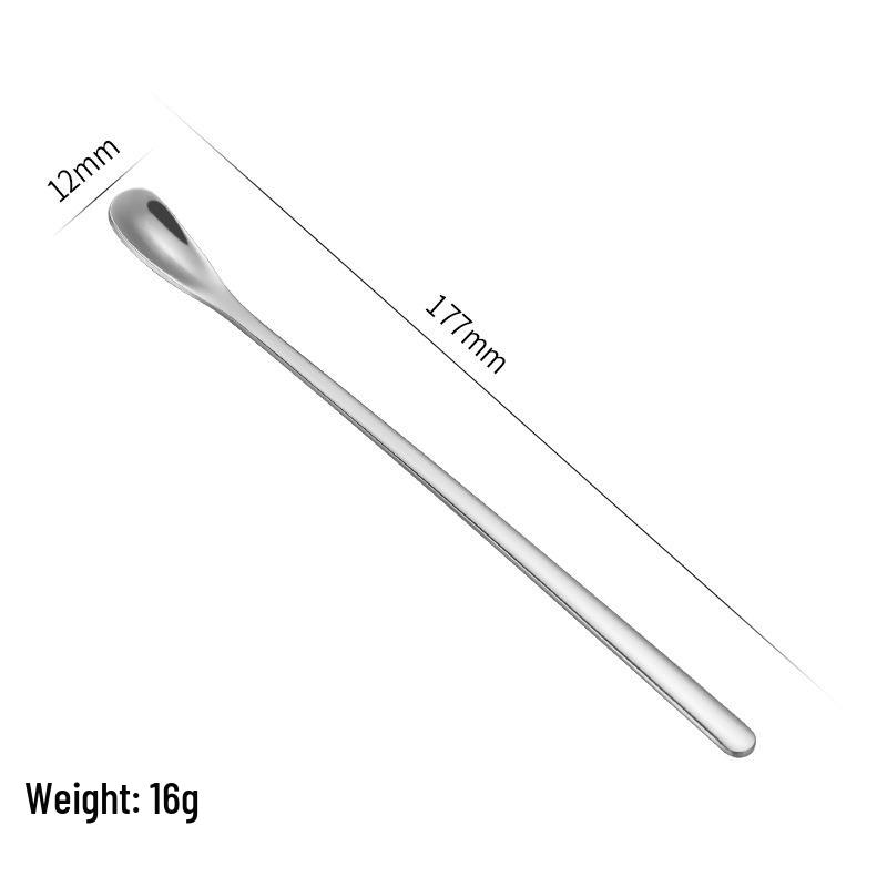 Japanese 410 Stainless Steel Long Handle Mixing Spoon for Tea, Coffee, Dessert & Ice