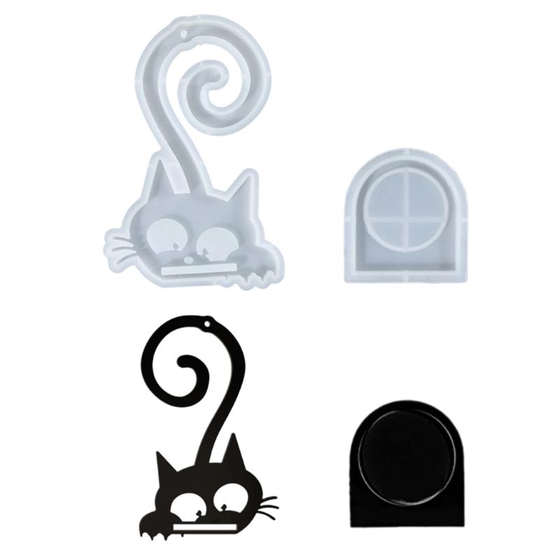 

Silicone Mold for Cats Shaped Wall Hanging Candle Holder Handmade Home Decoration Mould Jewelry Making Supplies