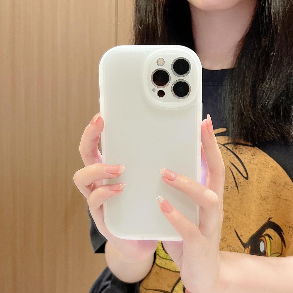 

Simple Solid Color Transparent White 15 Skin Feeling Matte 13 Apple Phone Case X 8 Suitable for IPhone 16pro Soft 11 16promax