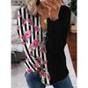 Womens Trendy Abstract Print Half-Zip Long Sleeve Hooded Sweatshirt Streetwear